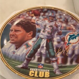 Dan Marino Quarterback Club Collectible Plate